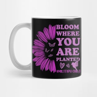 Month Of The Military Child Bloom Where You Are Planted Mug